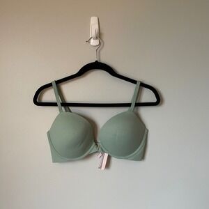 Victoria's Secret Women's Green Teal Push Up Bra Convertible Straps Size 34DD